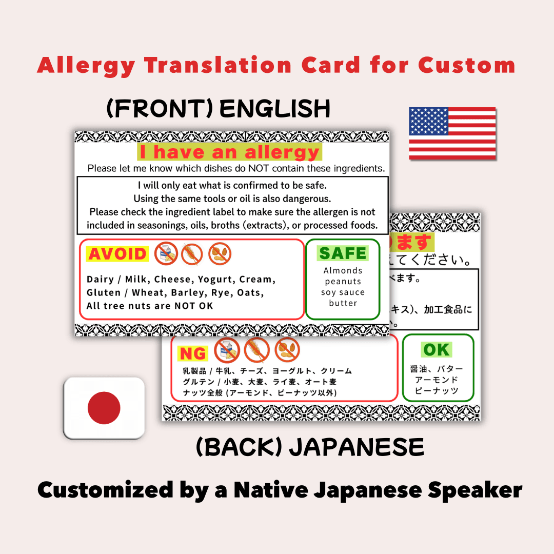 Food Allergy Translation Card