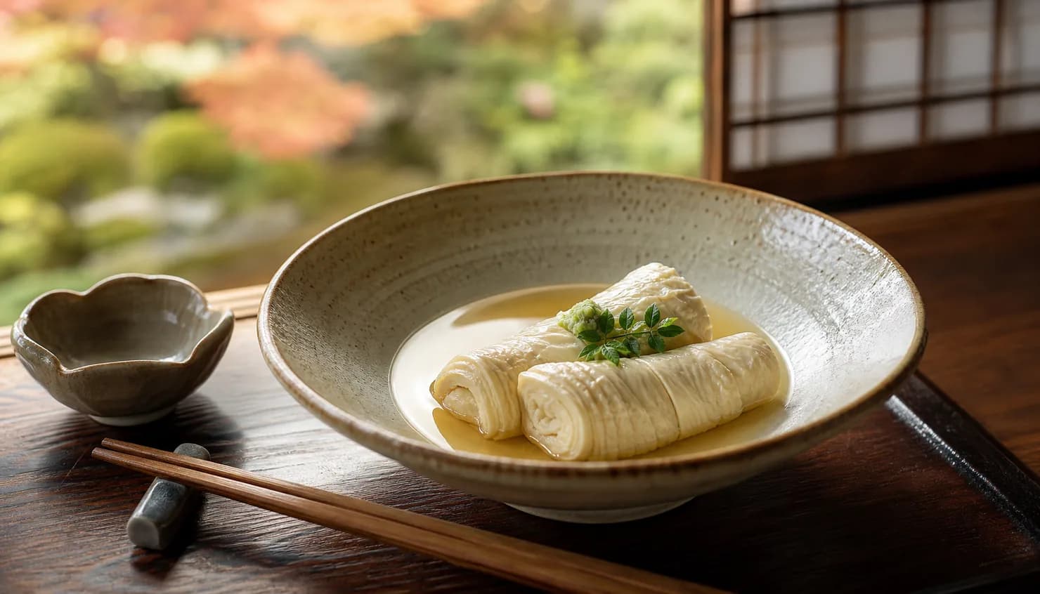Kyoto yuba (tofu skin) cuisine